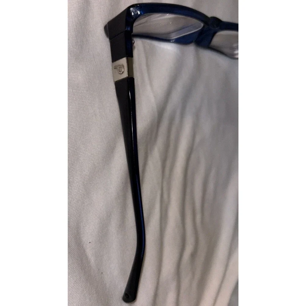 Dark Blue Frame Oval Eyeglasses Sophisticated Office Classic Versatile